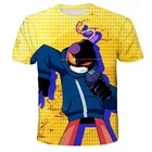 Детские футболки с 3D принтом пятничная ночь Funkin, летние детские футболки с аниме, Мультяшные футболки для мальчиков и девочек, футболки, женские топы