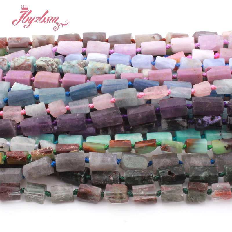 6x8-8x12mm Column Tube Agates Charoite Amazointe Natural Stone Beads for DIY Accessories Necklace Bracelet Jewelry Making 15