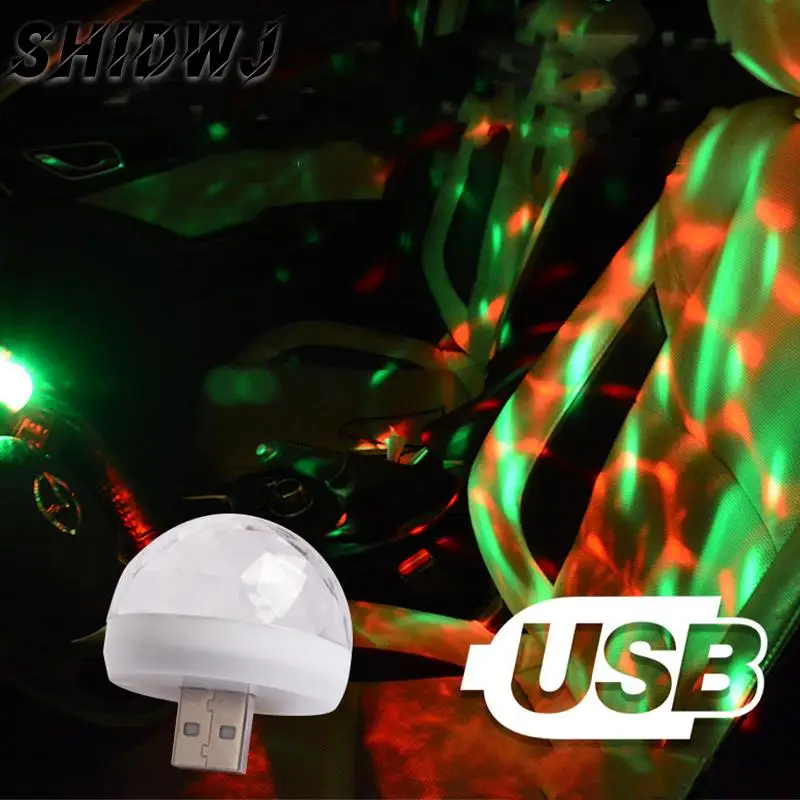 

Car Auto Lamp USB Light DJ RGB Mini Colorful Music Sound Light USB-C Apple Holiday Party Karaoke Atmosphere Lamp Welcome Light