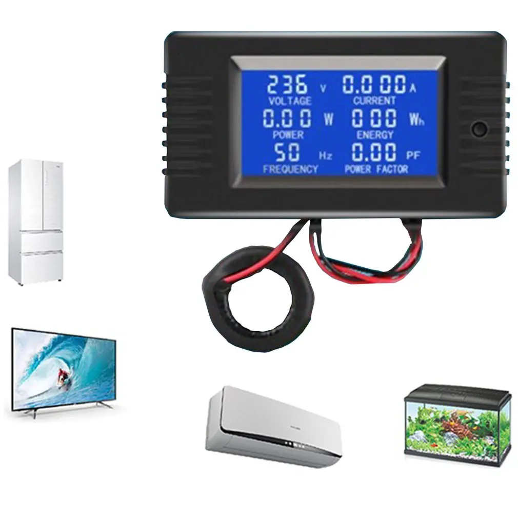 Измеритель мощности точный Вольтметр Амперметр кВтч Ватт счетчик энергии