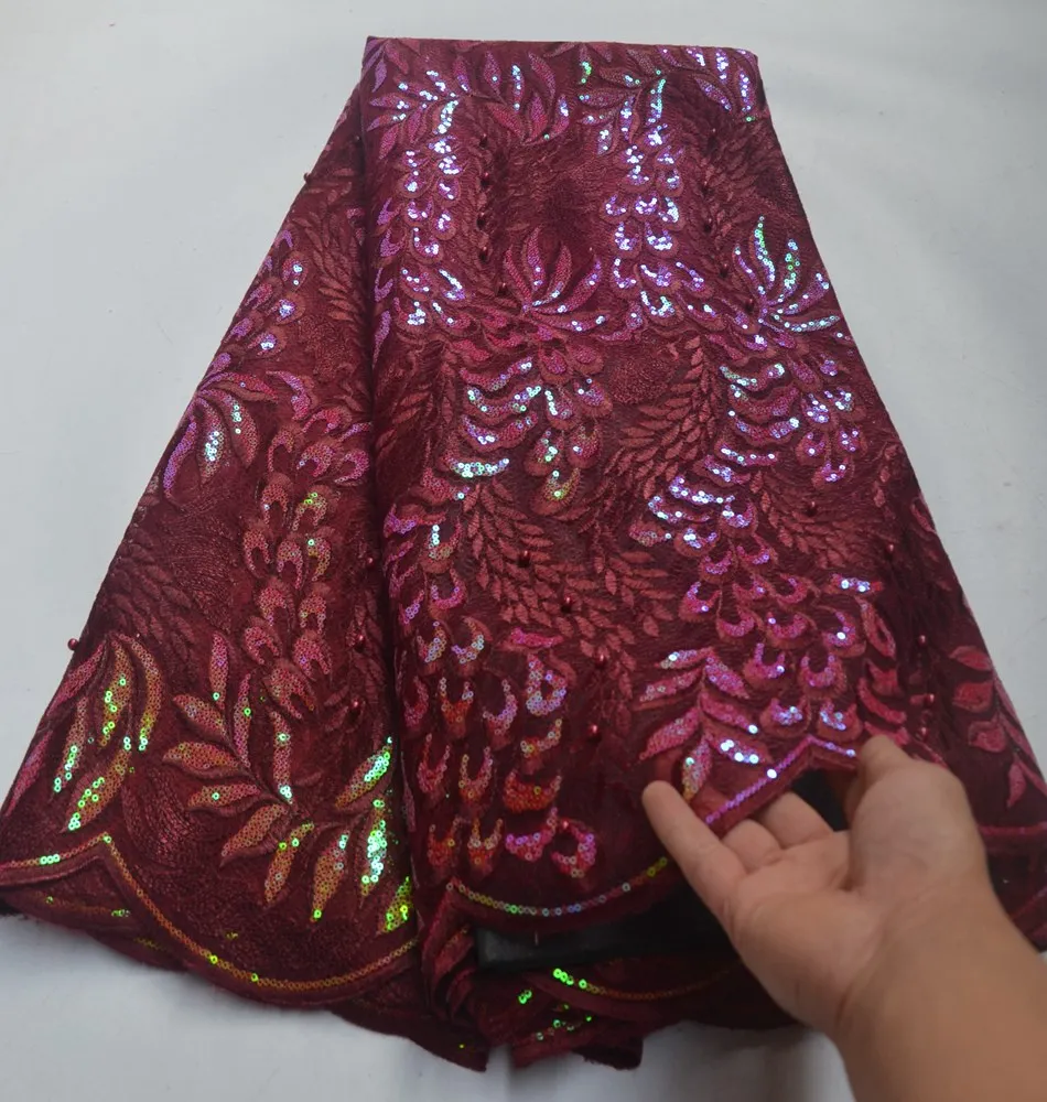 Новое поступление нигерийские бисерные бриллиантовые ткани высококачественные