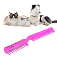 1pc random color pet hair trimmer comb cutting grooming razor thinning dog cat combs dog cat hair remover hair brush comb