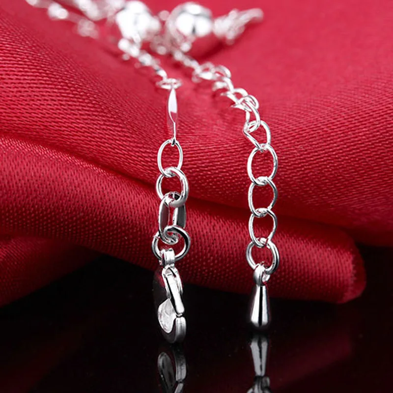 Популярный браслет на ногу с маленьким колокольчиком серебряного цвета для