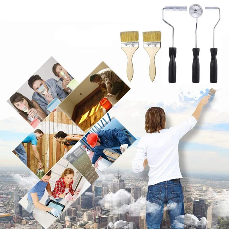

Fiberglass Roller Kit,Fiberglass Bubble Paddle Tool Laminating Roller Kit Pack of 6 for DIY Painting