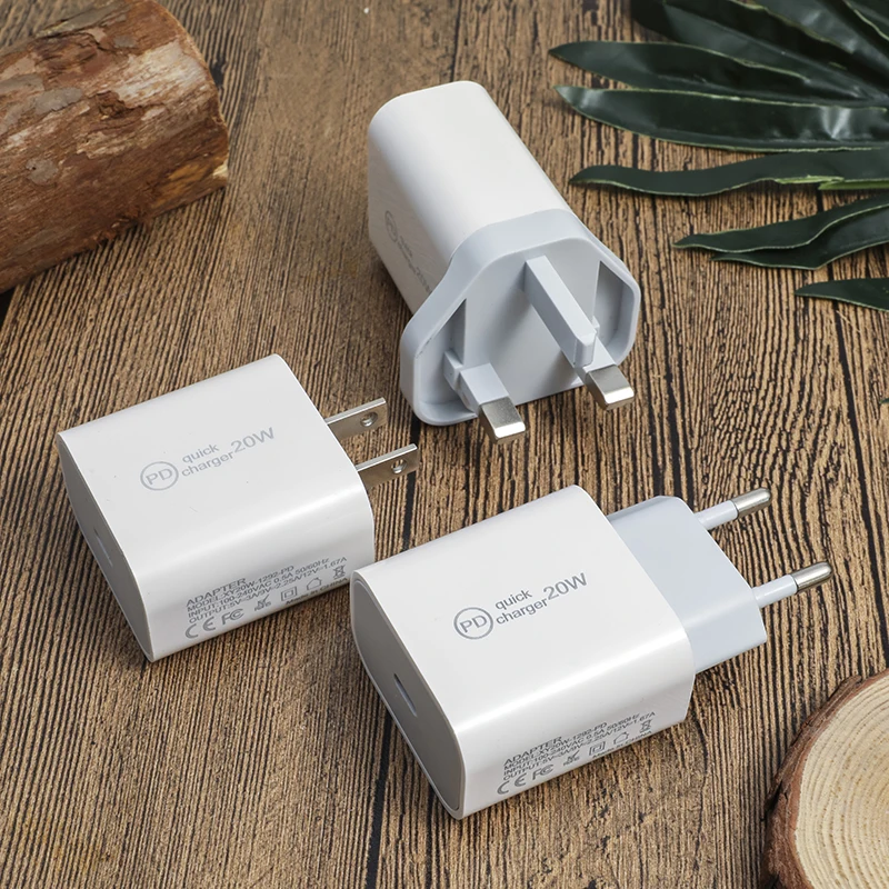 

Mobile Phone Charger Quick Charge 20W Fast Charging EU US UK Plug Adapter Wall Charger For IPhone 12 Mobile Phone Accessories