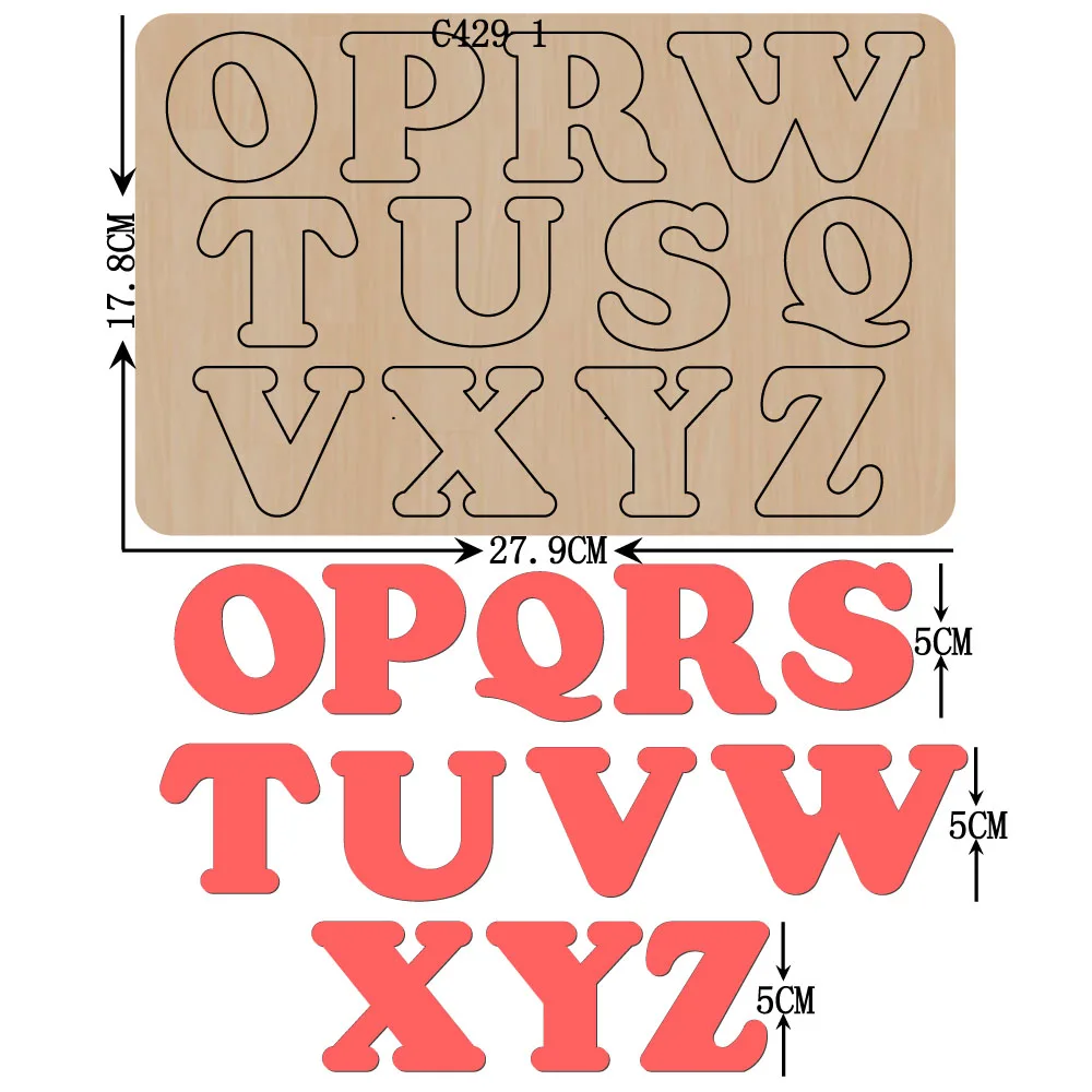 Новая деревянная высечка для скрапбукинга с буквенным принтом высечки надписью