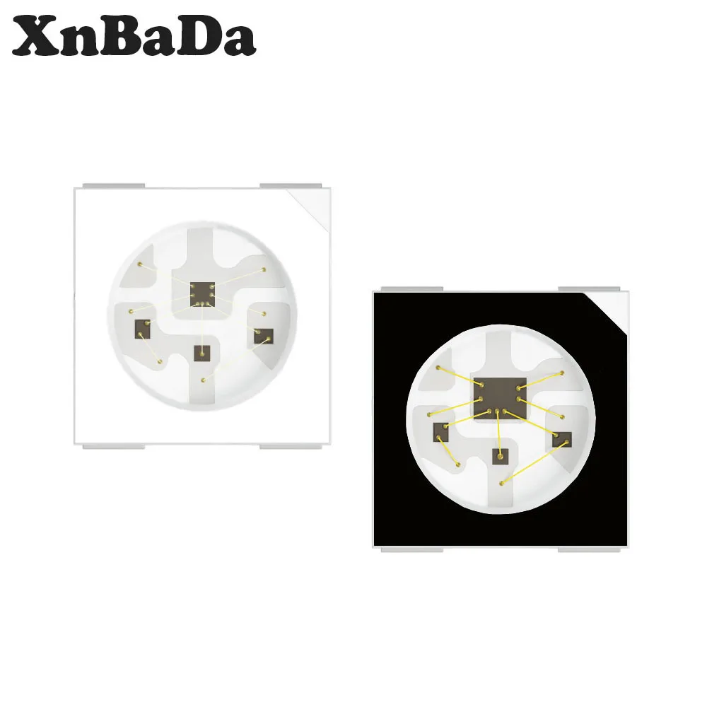 5 в постоянного тока 10 1000 шт. WS2812B RGB светодиодный чип 5050SMD черный/белый PCB WS2812