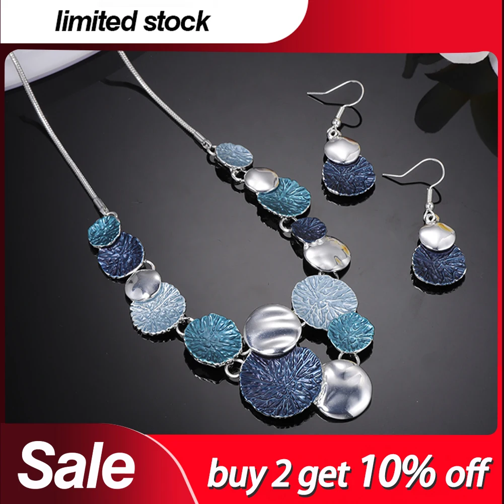

Sale Alloy Enamel Necklace MeiceM Square Geometric Necklaces Women's Silver Color Girl Trendy Women Jewelry Mother's Day Gift