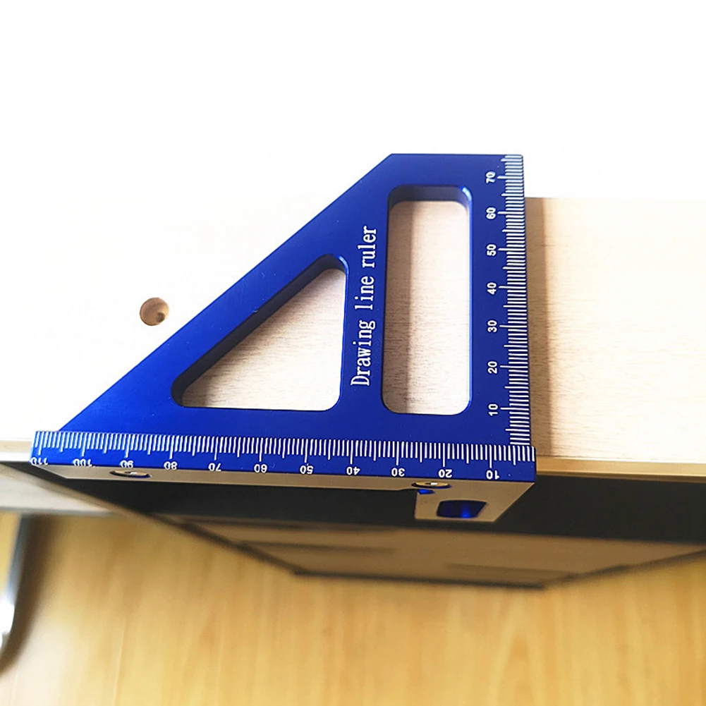 

45 / 90 Degree Aluminum Alloy Woodworking Square Protractor Miter Triangle Ruler Layout Measuring Tool for Engineer Carpenter
