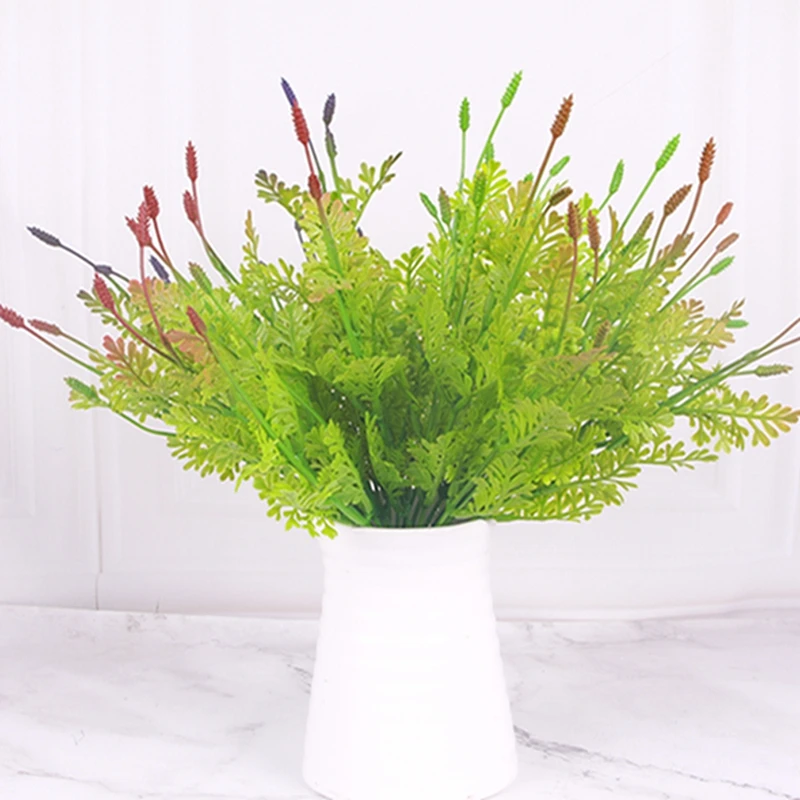 2 шт./компл. Искусственные пластиковые зеленые растения Цветок спаржа папоротник