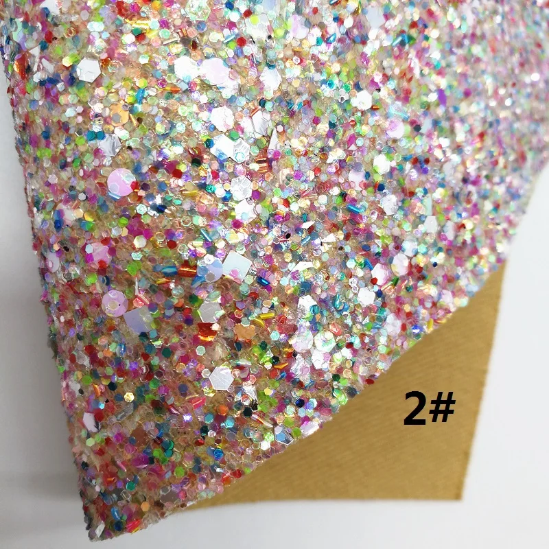 Блестки разных цветов Fabirc искусственная кожа ткань звезды листы для банта А4 21x29
