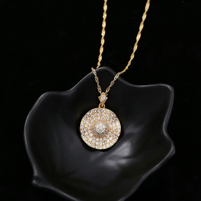 Gold white gold Hot Necklaces AAA Cubic Zirconia Charms Women Wedding Jewelry 2019 New Chain &amp Pendants | Украшения и