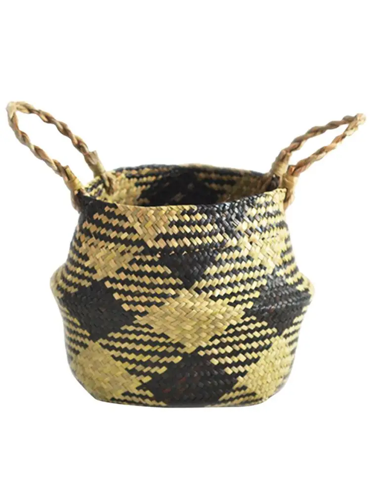 Плетеная корзина из морских водорослей складная грязное домашнее хранилище