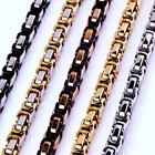 Классическая Византийская цепь 58 мм, мужское ожерелье, женский браслет, подарок для мальчиков в стиле хип-хоп, ювелирные изделия из нержавеющей стали 316L, аксессуары, чокер