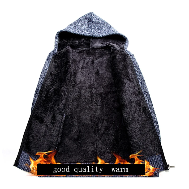 

2021 New Men's Sweaters Autumn Winter Warm Cashmere Wool Zipper Cardigan Sweaters Man Casual Knitwear Sweatercoat male clothe