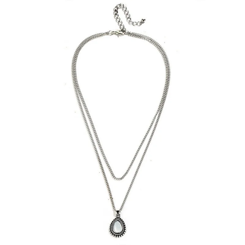 Hot Newest Women's Necklace Retro Dripping Crystal Pendants Multi-layer Set Multi-layered Jewelry | Украшения и аксессуары