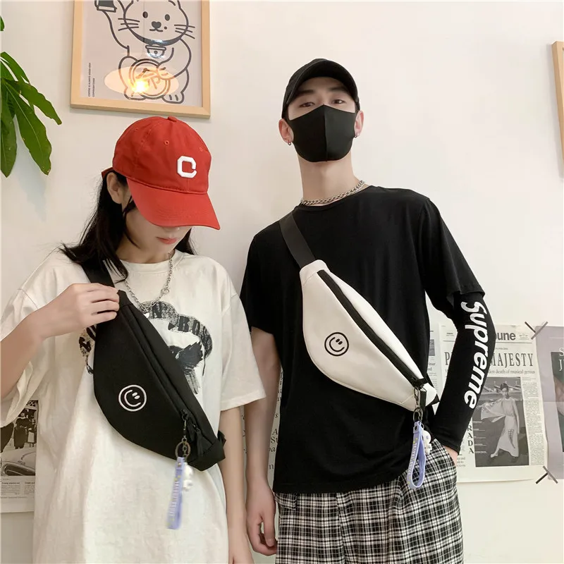 Дамская поясная сумка модная сумочка нейлоновая нагрудная через плечо с