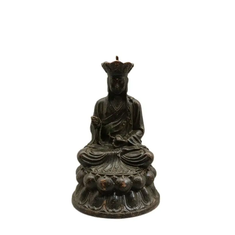 

Chinese Tibet Buddha Bronze Statue Ksitigarbha King Old Copper Statue