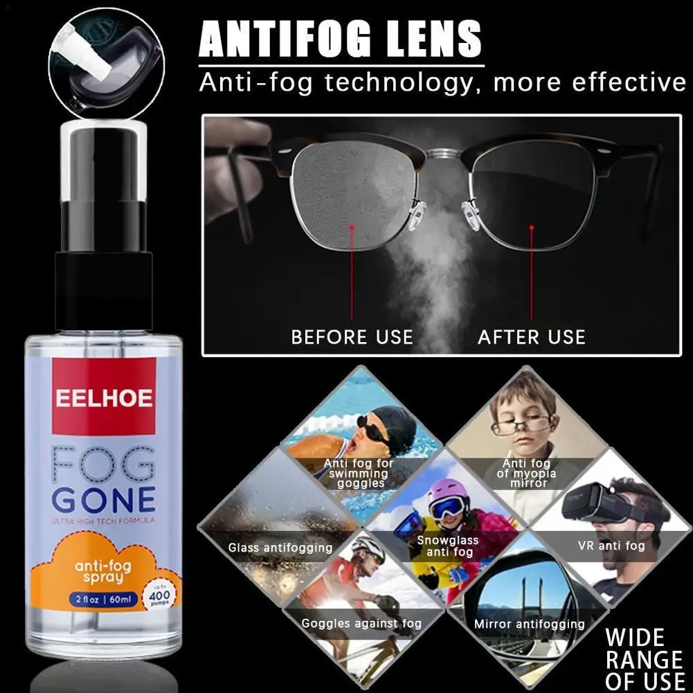 

60ml Car Anti-fog Agent Car Window Glass Cleaner Waterproof Glass Rainproof Car Polish Cleaning Coating Spray Spray Anit-fo A7W3
