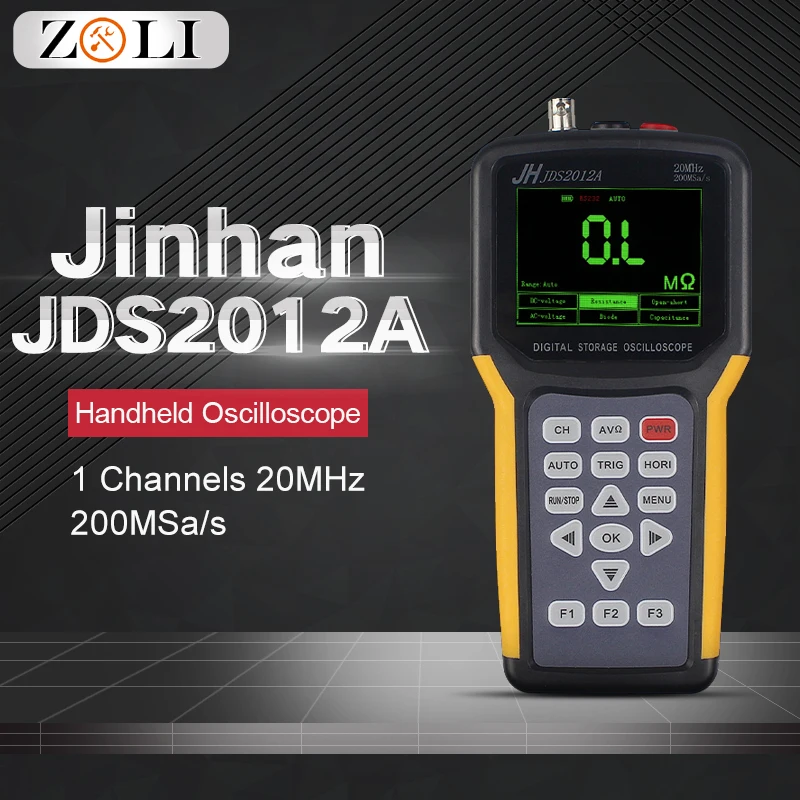 Портативный цифровой осциллограф 2 канала 20 МГц 200 Мвыб./с портативный