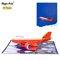 10 pack airplane pop up birthday card for kids dad 3d fathers day thank you thanksgiving gift greeting cards handmade wholesale