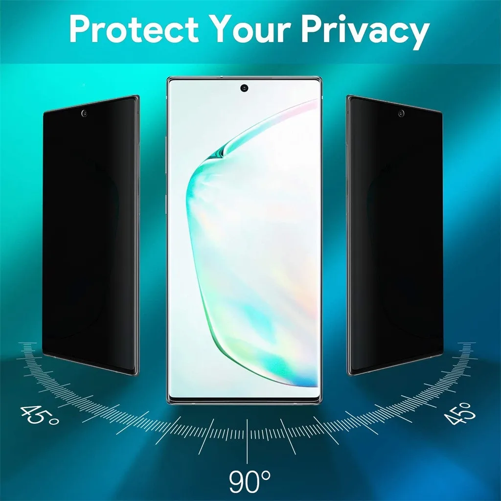 

Anti Spy Screen For Samsung Galaxy Note 20 Ultra 5G 9H Tempered Glass Privacy Screen Protector Curved Edge Full Cover HD 10H