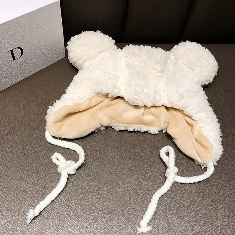 

HT036 Plush Cap Winter Hat For Kids Adult Girlfriend