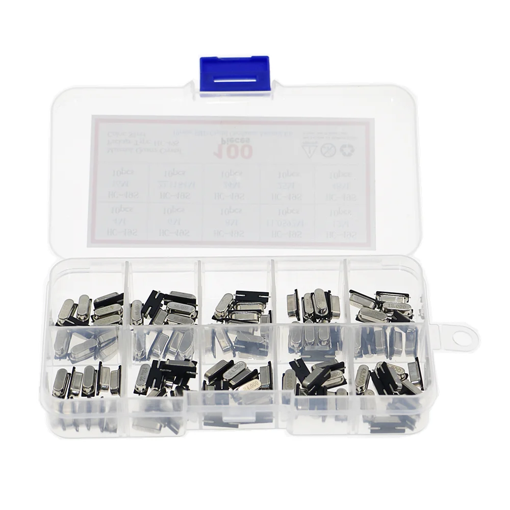 Кварцевый резонатор HC-49S SMD Crystal 10 значений комплект для осциллятора 4 МГц 6 8 12 16 24 25
