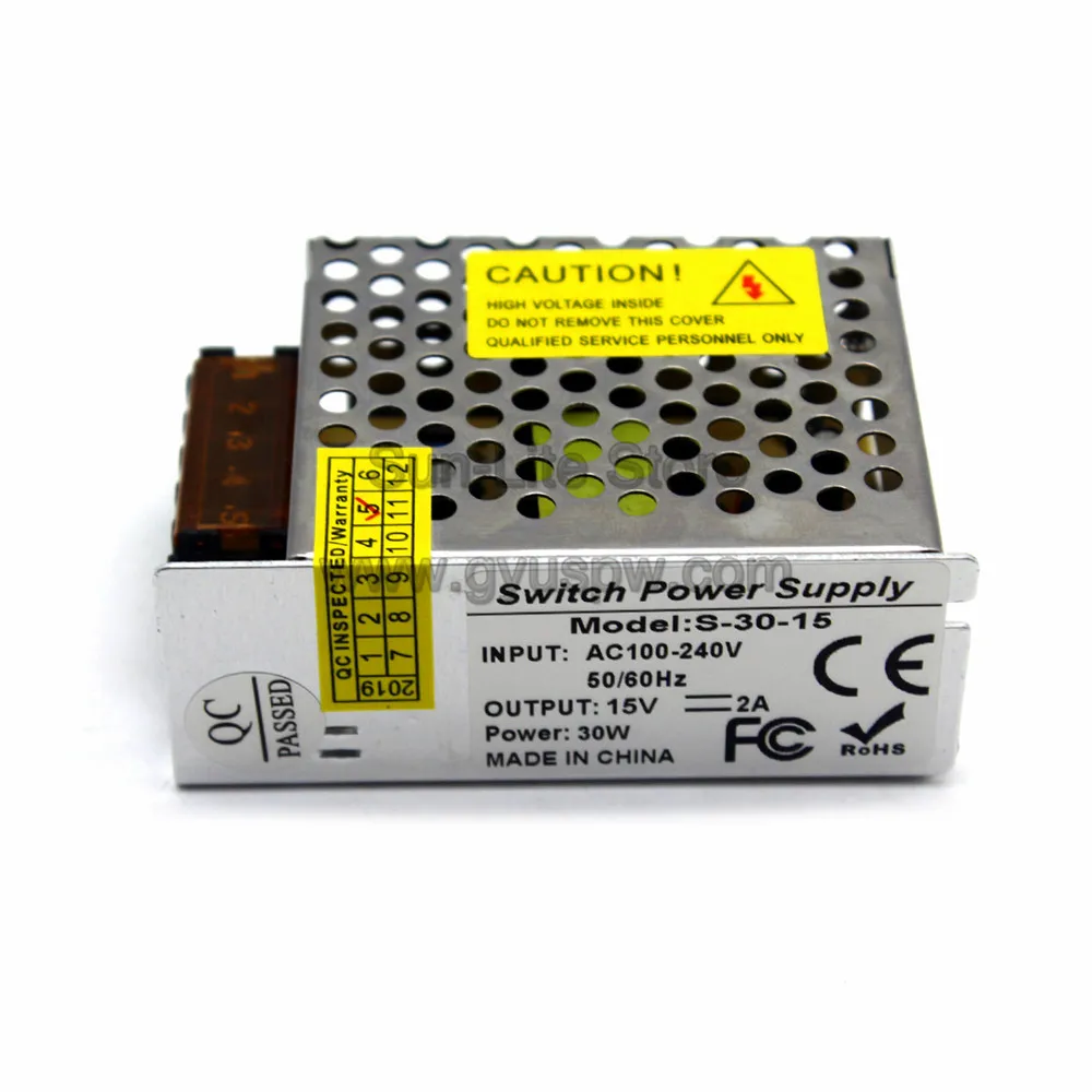 Универсальный импульсный источник питания DC 15V 30W трансформатор драйвера 110V 220V AC