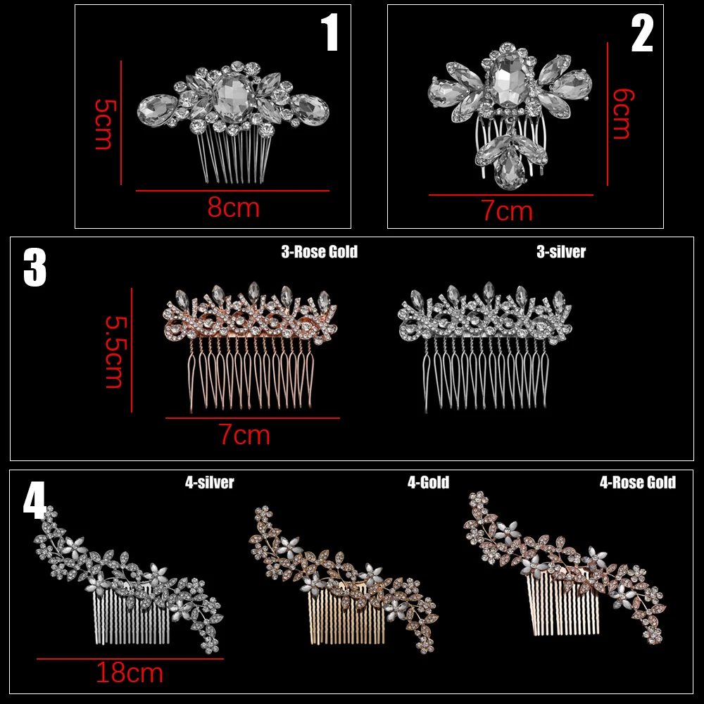 Женский свадебный золотой гребень для волос с розовыми кристаллами блестящий