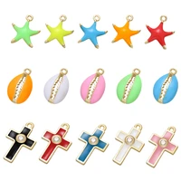 zhukou small starfis necklace charms for women handmade hoop earringnecklace jewelry accessories making supplies modelvd718
