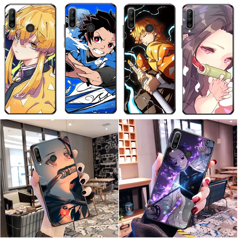 

Demon Slayer Kamado Tanjirou Kimetsu No Yaiba Agatsuma Zenitsu Kamado Nezuko Phone Case For Huawei P30 Lite Pro Cases Funda
