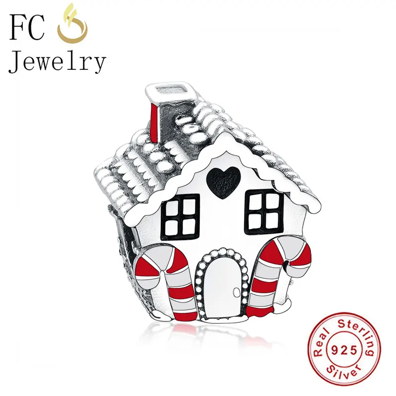 FCJ1268 FC ювелирные изделия подходят к оригиналу Pandora очаровательные браслеты 925 пробы Серебряная башня Сердце мама День матери семейная с буквами бусины Berloque - Цвет: FCJ1268
