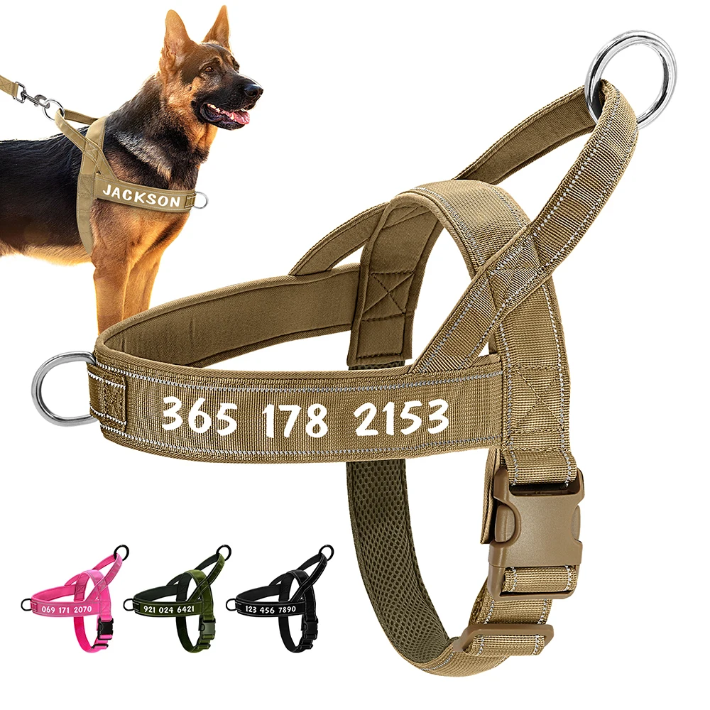 Pettorina tattica militare per cani personalizzata pettorina per cani riflettente gilet personalizzato per addestramento di animali domestici per cani di taglia media