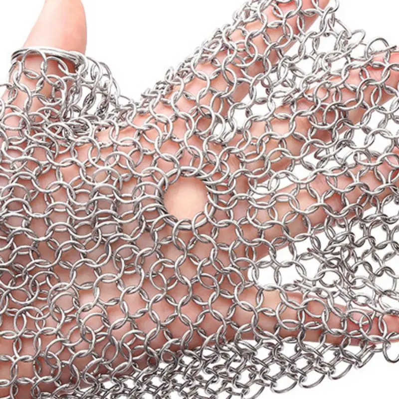 Чугунный очиститель из нержавеющей стали Chainmail щетка для домашняя кухонная