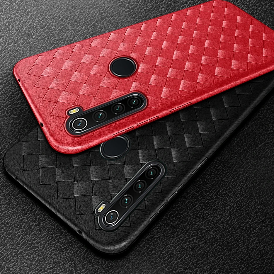 Luxury Weaving Case For Xiaomi Redmi Note 8T 8 6.3'' Soft Silicone TPU Back Cover Note8 T Capa | Мобильные телефоны и