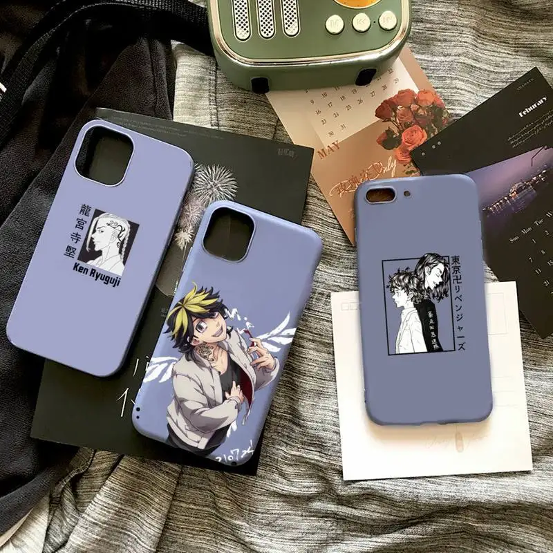 

ZFGHSHYQ tokyo revengers anime Phone Case Candy Color for iPhone 6 7 8 11 12 s mini pro X XS XR MAX Plus