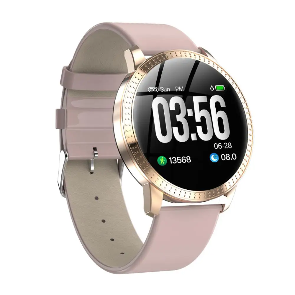 pink LEMFO CF18 Смарт-часы для мужчин IP67 женские умные часы для пары Bluetooth напоминание фитнес-браслет трекер здоровья - Цвет: pink