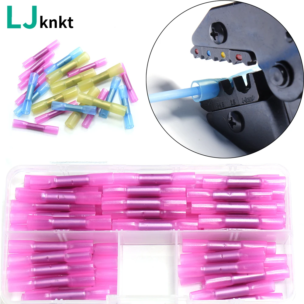 

Heat Shrink Butt Wire Connectors Insulated Waterproof Automobile Marine Wire Cable Terminals Crimping Sealing Connector SST
