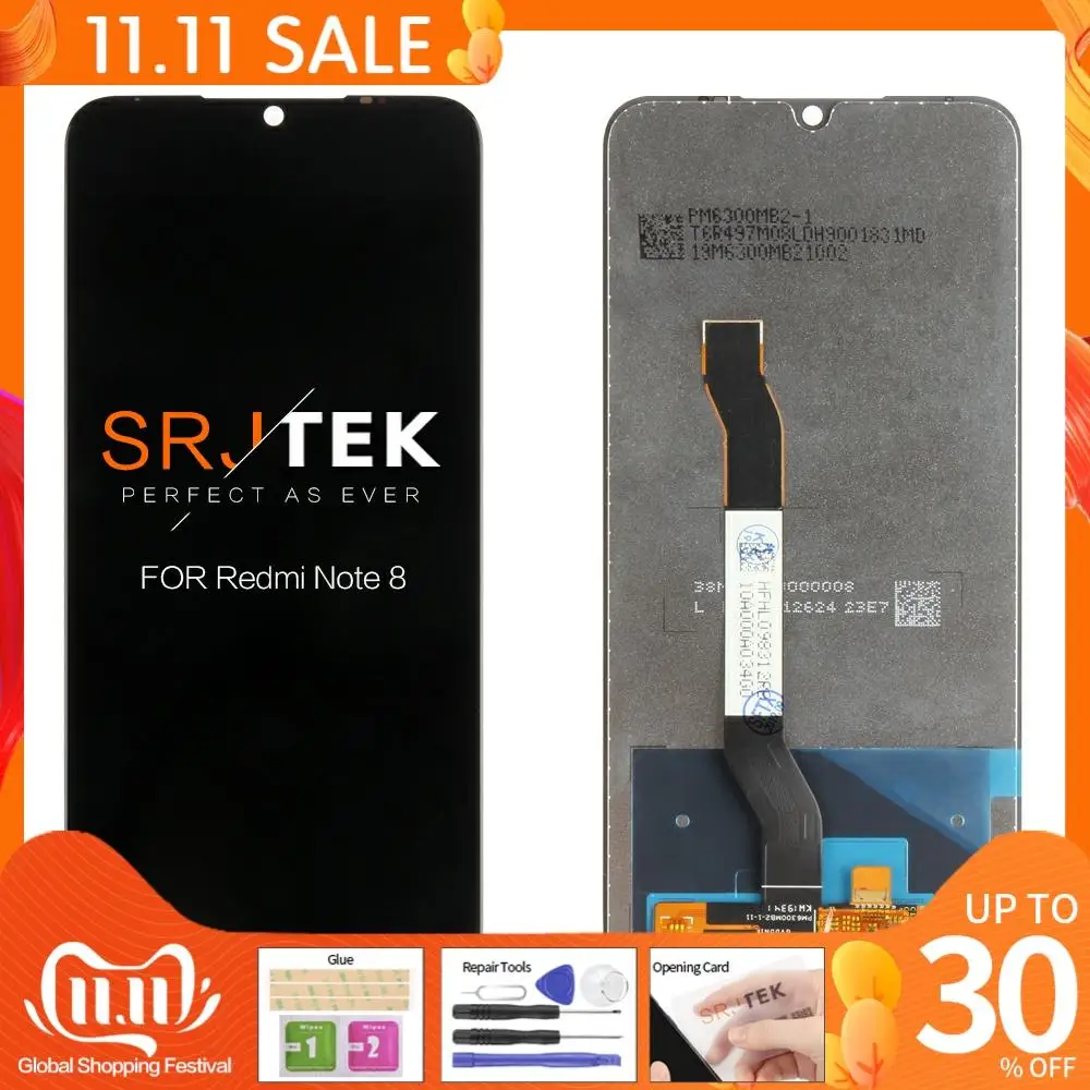 100% Оригинальный 6 3 &quotдисплей для Xiaomi Redmi Note 8 ЖК-дисплей с сенсорным экраном