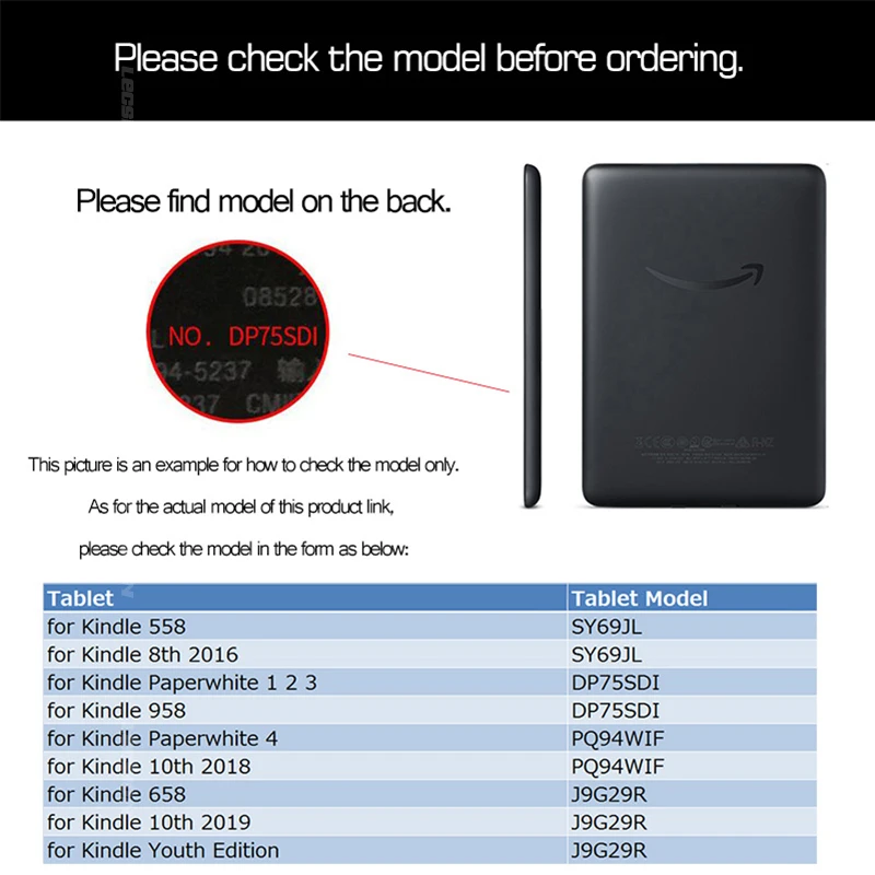 Кожаный чехол для Kindle Paperwhite 4 3 2 1 E21 5th 6th 7th 10th Generation 2019 2018 6 дюймов | Компьютеры и