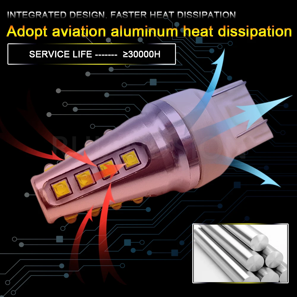 Светодиодные лампы высокой мощности P27/7 Вт 2 шт. 3057 3157 T25 80 SMD светодиодные стоп