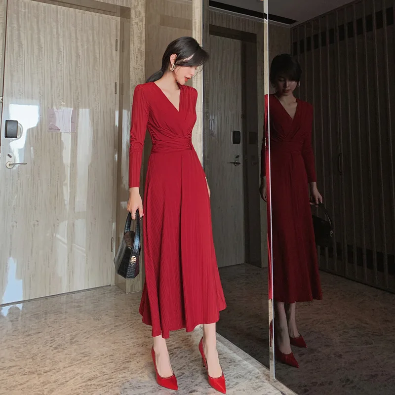 Винтажное женское платье с запахом весна 2020 Новое поступление элегантные