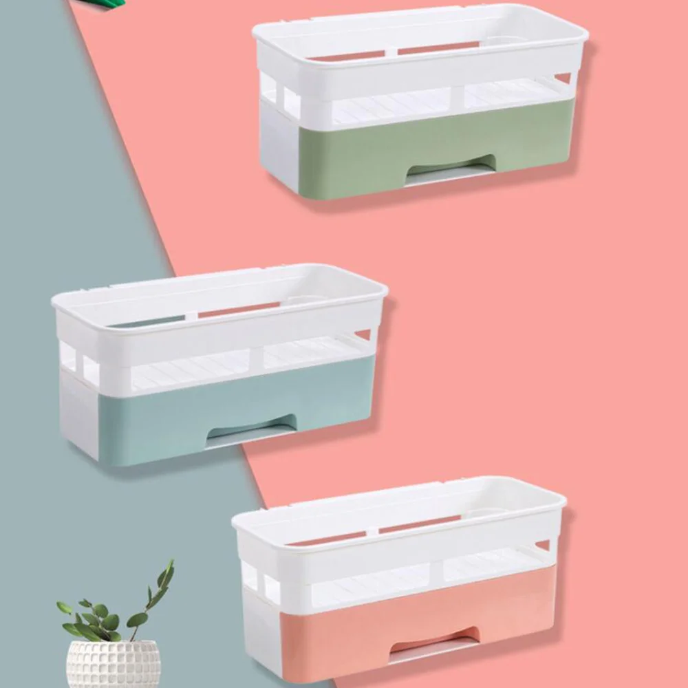 

1Pc Storage Rack Punch Free Storage Stand Practical Soap Shampoo Cosmetic Shelf Holder Organizer for Home Bathroom)