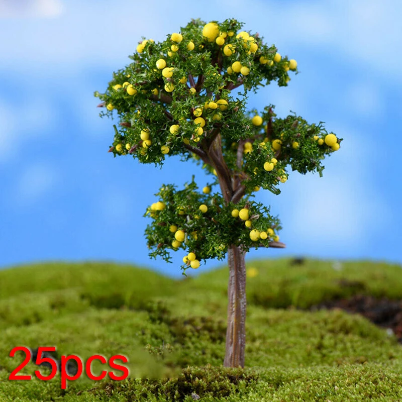 Пластиковые модели деревьев манго оранжевый розовый желтый 25 шт Моделирование