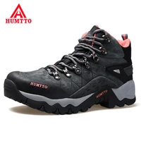humtto waterproof hiking shoes womens winter leather trekking sneakers for women outdoor sport walking tactical safety boots