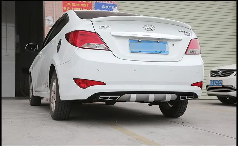 Для HYUNDAI Verna ABS задний бампер диффузор протектор для 2011-2016 accent Body kit передний Лопата