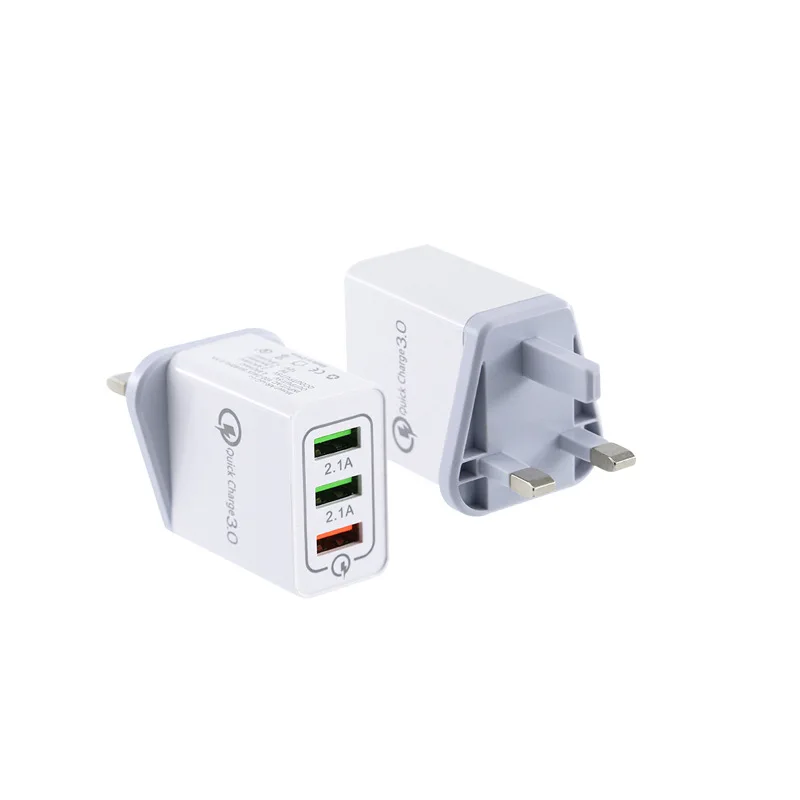 Новинка 3 многопортовый USB QC 0 Быстрая зарядка хаб Сетевое зарядное устройство
