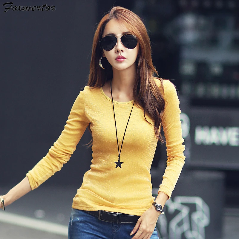 Осенне-зимняя женская футболка 2020 модная однотонная Водолазка с длинным рукавом