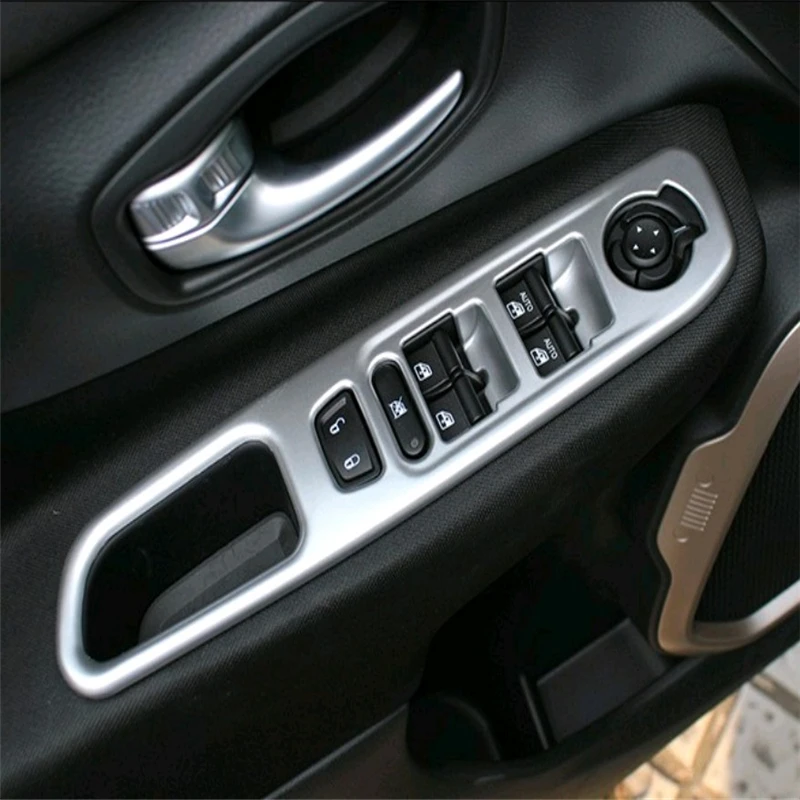 

WELKINRY For Jeep Renegade 2014 2015 2016 2017 2018 2019 interior armrest door window lifter regulator switch button trim